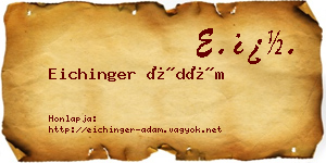 Eichinger Ádám névjegykártya